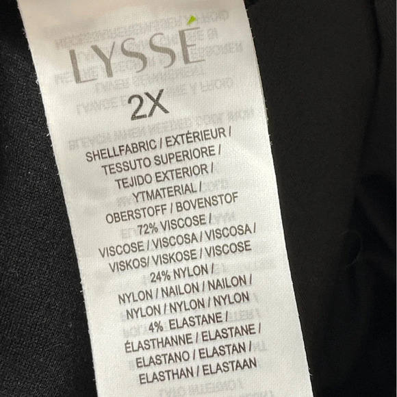 Lysse Ponte Faux Leather Trim Leggings Black Size 2X - Picture 5 of 7